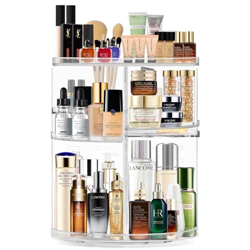 "Optimale Ordnung für dein Make-up! 💄✨ Der drehbare OBSGUMU Acryl Kosmetik Organizer mit 360° Rotation – großer Stauraum und verstellbar für perfekte Übersicht! #MakeupOrganizer #Beauty #Kosmetik"