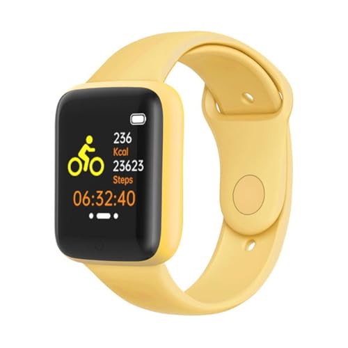 Smartwatch, Fitness-Tracker mit Herzfrequenz, Blutsauerstoff, Blutdruck, Schlafüberwachung, 100 Sportmodi, Schritt-Kalorienzähler, Aktivitäts-Gesundheits-Tracker, IP67 (Yellow)