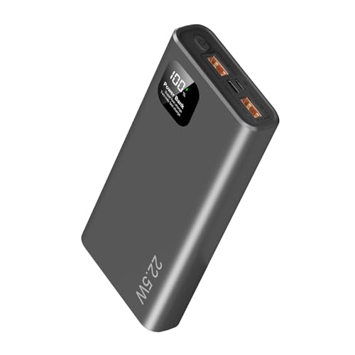 "💥 Ultimative Power Bank 27000mAh: Schnelles Aufladen mit 22.5W PD QC3.0! Ideal für Smartphones & Tablets – 3 Ausgänge, 2 Eingänge, tragbar & stylish (Schwarz) #PowerBank #Schnellladung #MobileEnergy"