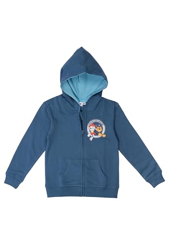 United Labels Paw Patrol Sweatjacke für Jungen - Kinder Kapuzenpullover mit Reißverschluss Hoodie Blau (DE/NL/SE/PL, Numerisch, 122, 128, Regular, Blau)