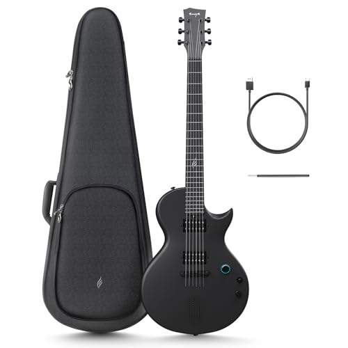 Enya E-Gitarre Nova Go Sonic – Intelligente E-Gitarre aus Kohlefaser mit Kabellosem 10-W-Lautsprecher, Integrierten Voreinstellungen, Ladekabel, Einstellschlüssel und Gigbag