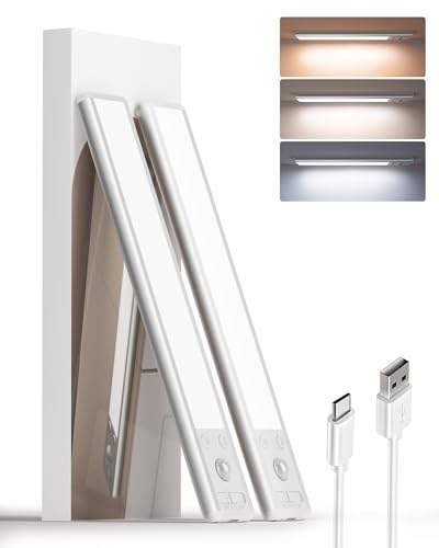 "Entdecken Sie die EZVALO Unterbauleuchte Küche: 25CM LED Schrankbeleuchtung mit Bewegungsmelder, 3 Farbtemperaturen & dimmbarer 1900mAh Akku – Kabellos & ideal für jeden Schrank! #LED #Küche #Beleuchtung"