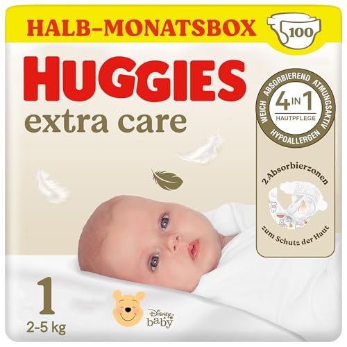 Entdecke den Komfort: Huggies Babywindeln für Neugeborene Größe 1 – 100 Windeln im praktischen Halb-Monatsbox-Set! Ideal für die ersten Tage! #Huggies #Babywindeln #Neugeborene #Wohlfühlmomente