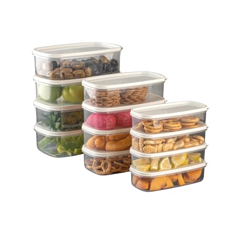 "Organisiere Deine Küche mit dem IDOBY 12er Vorratsbehälter Set – Luftdicht, BPA-frei, perfekt für Mehl, Zucker & Müsli! #Küchenorganisation #Vorratsdosen #BPAfrei #Aufbewahrung"