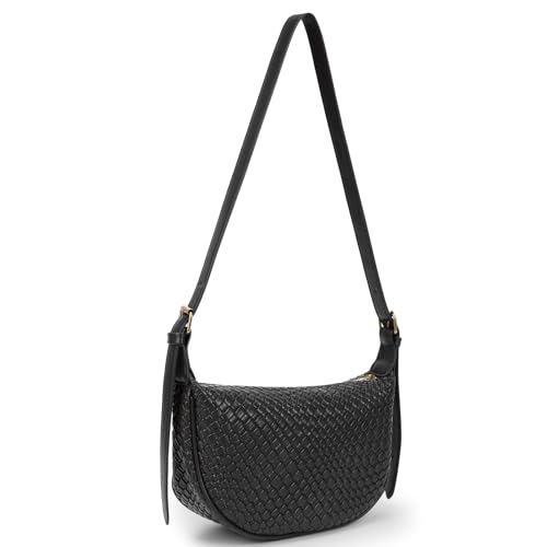 "Stylische GSenhui Halbmond Crossbody Bag: Trendige geflochtene Schultertasche für Frauen! Perfekt für Alltag, Arbeit & Freizeit - Mit praktischem Reißverschluss #ToteBag #Umhängetasche"