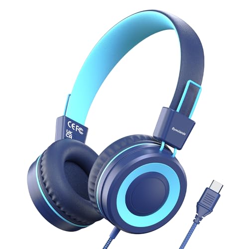 "🎧 Bywulanda USB Typ C Kinderkopfhörer - Sicher & Stylisch! 🎒 94 dB Lautstärkebegrenzung, HD-Sound, faltbar & leicht – Perfekt für Schule, Reisen & mehr! #KidsHeadphones #SichereLautstärke #StudentLife"