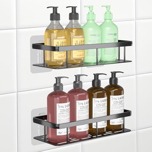 Entdecke die AUXHCYL Duschablage Ohne Bohren in Schwarz! 🚿 2 rostfreie Badregale für Shampoo & Duschgel – der perfekte Badezimmer Organizer! #Badorganisation #Duschelablage #Küchenhilfe