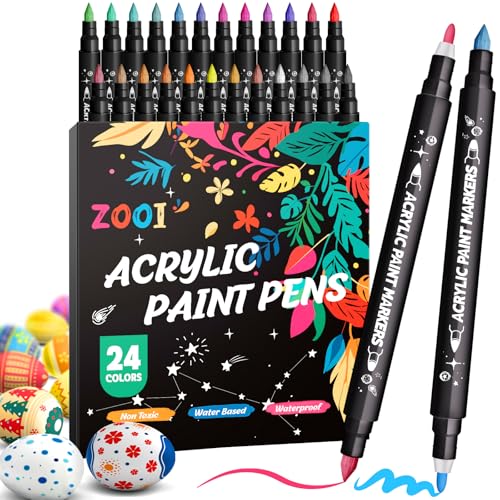 🎨 Entdecke die 24 Farben Wasserfester Acrylstifte für kreative Stein- und Holzprojekte! Perfekt als Geschenk für Mädchen 5-12 Jahre 🎁🎄 #Adventskalender2024 #Weihnachtsgeschenke #Kreativitätsfreude