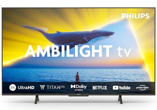 Entdecke den Philips Ambilight 55PUS8109: 55-Zoll 4K LED Smart TV mit Dolby Atmos, Alexa & Google Assistant! Erlebe pixelpräzise Ultra HD und elegantes Design! #PhilipsTV #4K #SmartTV #DolbyAtmos #Ambilight