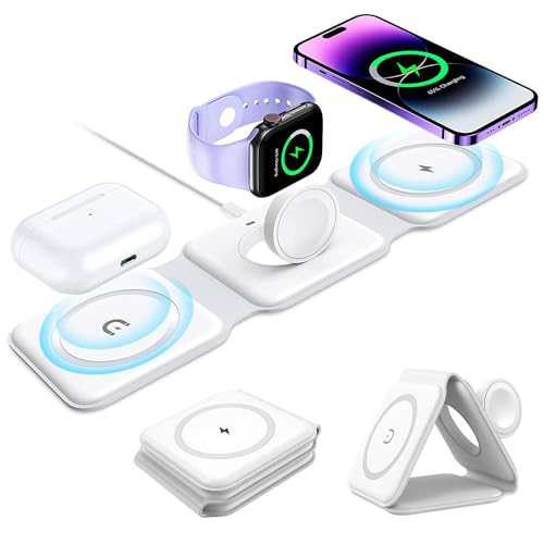 Entdecke die Bestyks 3-in-1 Ladestation: Kabelloses Schnellladegerät für iPhone 15/14/13/12 Pro Max, Apple Watch & AirPods! #WirelessCharger #iPhone #AppleWatch #AirPods #Schnellladung