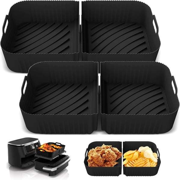 silikonform für heißluftfritteuse af500, 4 pcs air fryer zubehör, silikonform air fryer