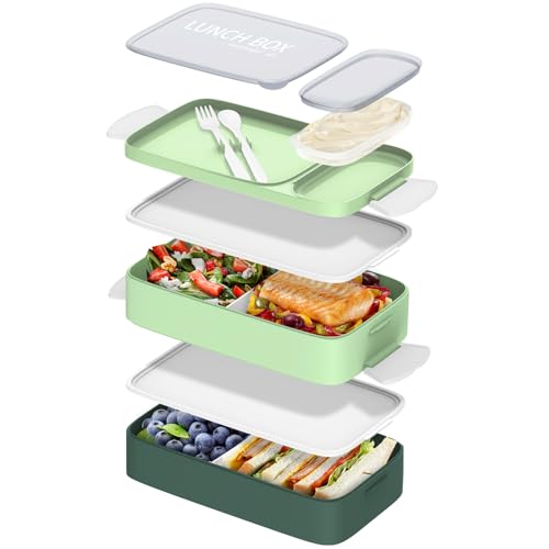 Entdecke die perfekte Lunchbox für Erwachsene: 1600ml Brotdose mit Fächern, Dichtungsdeckel & herausnehmbarer Trennwand! BPA-frei mit 80ml Saucenkasten – Ideal für Schule, Picknick und Büro! #Lunchbox #BentoBox #BPAfrei