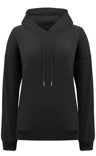 "Stylischer Cindeyar Hoodie für Damen: Einfarbiger Kapuzenpullover für den Winter – Casual Look in Schwarz, Größe 2XL! Perfekt für jeden Anlass! #Mode #Hoodie #Winterstyle"