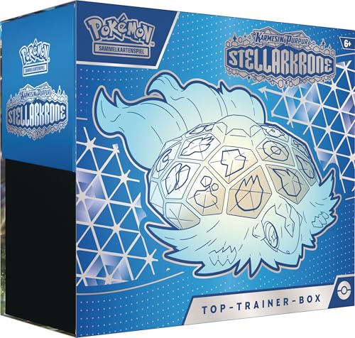 „Entdecke die Pokémon-Sammelkartenspiel Top-Trainer-Box: Karmesin & Purpur – Stellarkrone! 🎉 Hol dir 1 exklusive Promokarte, 9 Boosterpacks & hochwertiges Zubehör! 🚀 #Pokémon #TCG #Sammelkarten“