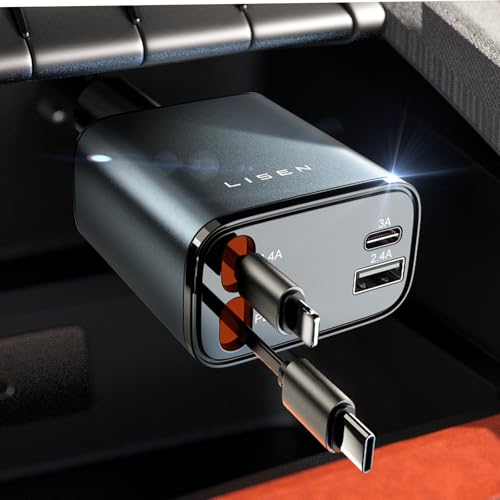 "🚗🔌 Entdecken Sie das LISEN 30W KFZ-Ladegerät mit integrierten Kabeln – Schnell & praktisch für nur 17,99€! Jetzt bei Amazon zuschlagen! #HandyLadegerät #KFZLadegerät #SchnellesLaden"