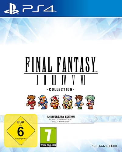 "Feiere die Legenden! 🎮 Hol dir die FINAL FANTASY I-VI COLLECTION ANNIVERSARY EDITION für PS4 – Ein Must-Have für jeden Fan! #FinalFantasy #PS4 #GamingNostalgie"