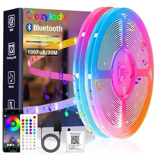 ✨ Verwandle dein Zuhause mit dem Cozylady 30M Bluetooth RGB LED Strip Light! 🎉 Perfekt für Zimmer, Partys & Feste! Fernbedienung & App-Steuerung inklusive! #Dekoration #LEDBeleuchtung #Partydeko