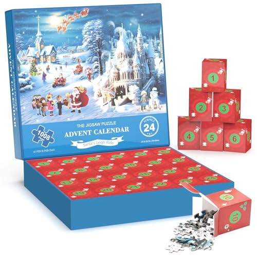 Entdecke den magischen Puzzle Adventskalender 2024! 🎄 24 Tage voller Weihnachtsfreude 🎁 mit 1008 Teilen – perfekt für die ganze Familie und als Dekoration! #Advent #Puzzle #Familienzeit